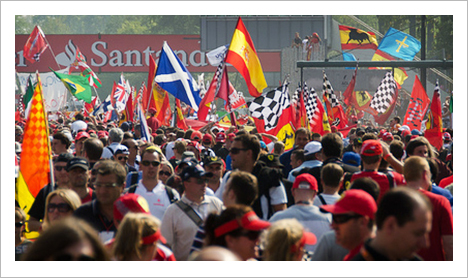 Italy's Autodromo Nazionale Monza is full of energy on race day. Credit: David Baxendale