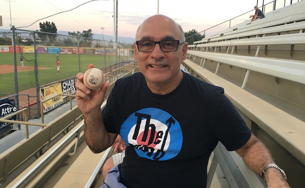 Larry catches his first fall ball in Lake Elsinore